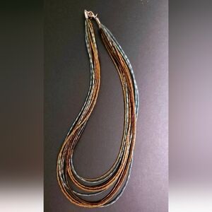 Layered Bugle Bead Necklace